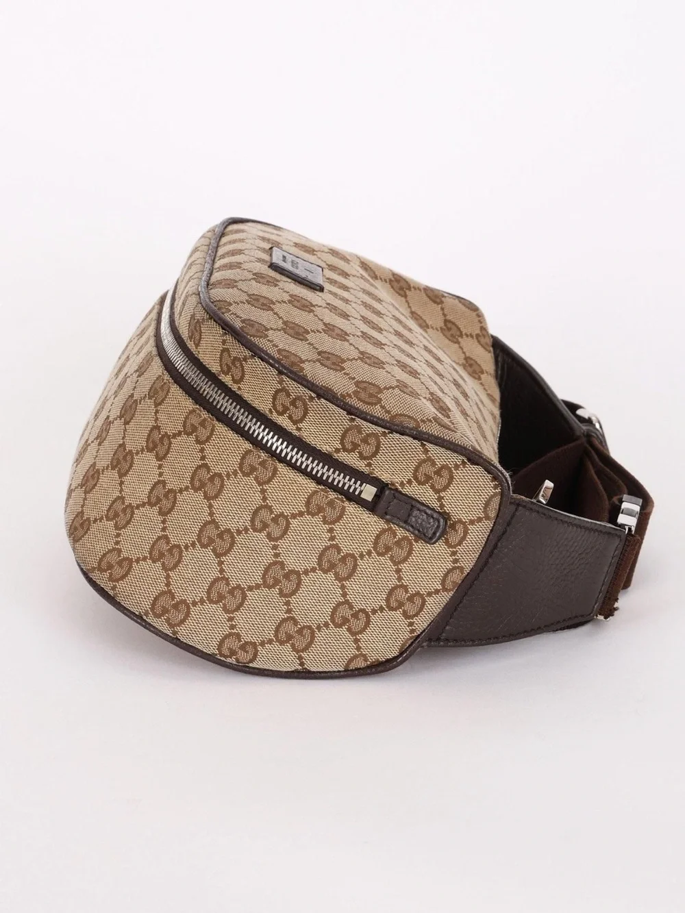 Gucci Brown Monogram Canvas Belt Bag